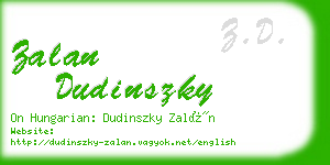zalan dudinszky business card